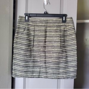 Green/black/white tweed mini skirt!